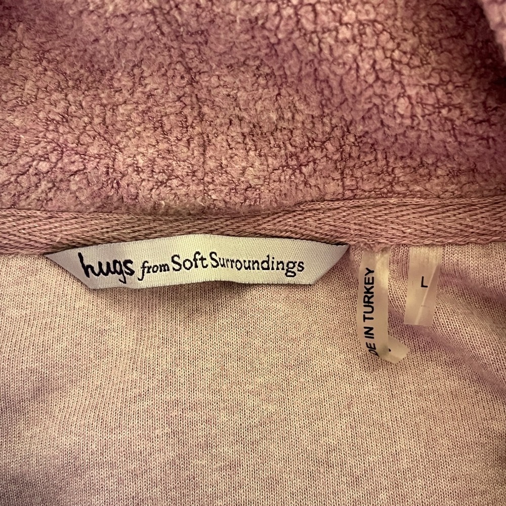 Hugs from Soft Surroundings Fleece Pullover Womens L Lilac Purple Pullover - Picture 5 of 5